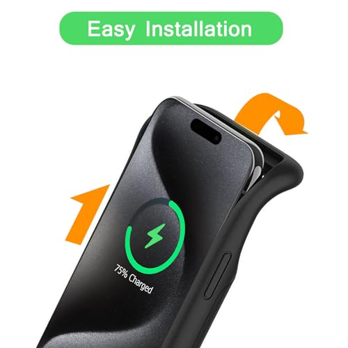 image for JBUBN Wireless Charging Case for iPhone 15 Pro Max, 12000mAh High Capa