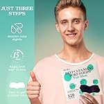 Blackhead Remover Pore Strips For Men, (120 Strips) Deep Cleansing Nose Strips - Charcoal Pore Strips - Unclogs Pores - Image 4