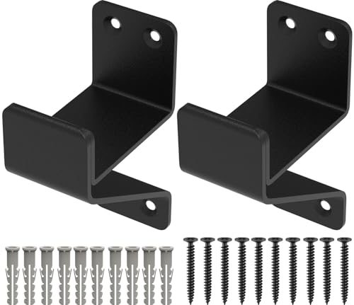 Difenni Colgador de escalera, soporte de escalera de acero para montaje en pared, ganchos de escalera resistentes para garaje, pared, garaje, organizador de almacenamiento, colgador para escalera,