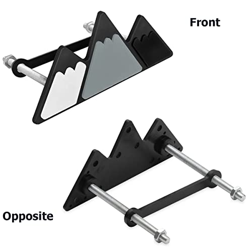 Aicel Tri-Color Grille Emblem For Car, 3 Color Snow Mountain Sticker Decoration, Triangle Badge Decal For Auto Bumper, Automotive Exterior Accessories, Universal Fit For Tacoma/4Runner/Tundra (Gray) #TOP3