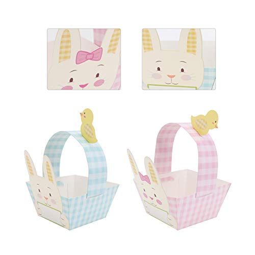 ABOOFAN 4Pcs Cestas de Ovos de Páscoa Bolsas de Festa de Páscoa Cestas de Jogos Caça Hunta Baús de T