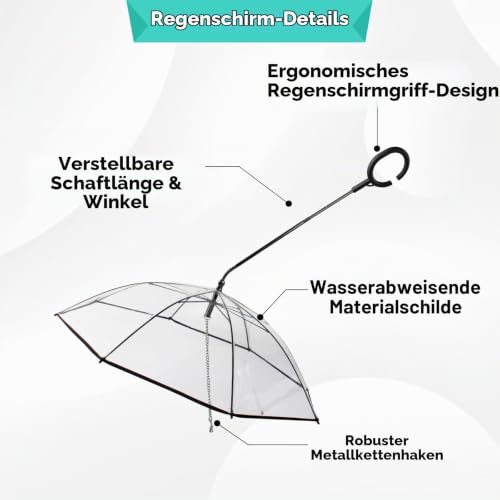 PETLESO Hundeschirme, Regenjacken für Hunde, Hunde Sonnenschirm für Spaziergänge im Freien bei Regen- und Schneewetter