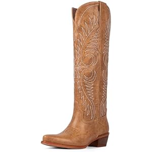 Cowboy Boots for Women Knee High Cowgirl Boots Embroidered Western Boots
