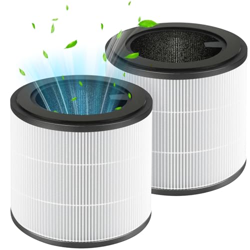 Riwer 2 filtros de repuesto HEPA compatibles con purificador de aire Philips 800 Series - AC0830/10 AC0820/30 AC0820/10 AC0819/10, filtro HEPA H13-True y prefiltro de nailon, número de pieza FY0194/30