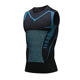 Gilet sans manches à façonnage ionique : ce t-shirt de compression utilise une technologie de compression avancée pour façonner et définir vos muscles, visant à améliorer le charme masculin, à construire des muscles parfaits de la poitrine et des abdominaux