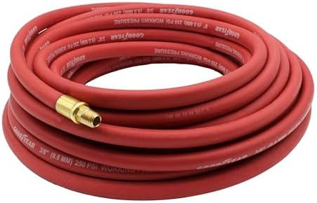 Good Year 12674, manguera de aire de caucho, 50 pies x 3/8 pulgadas, roja