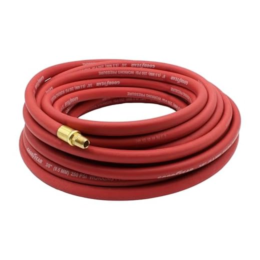 Good Year 12674 Rubber Air Hose Red, 50-Feet x 3/8-Inch