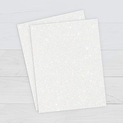 Printworks Printable White Glitter Cardstock, Perfect For Holiday School And Craft Projects, 15 Sheets, 8.5” X 11” (00514) #TOP1