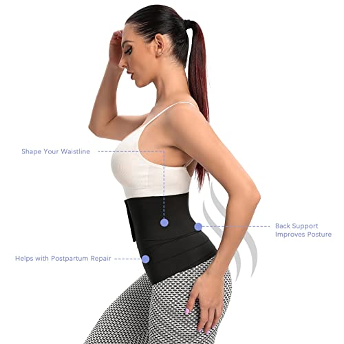 Aideasmart Waist Trainer For Women With Loop Snatch Me Up Bandage Wrap Plus Size Invisible Workout Waist Bandage Wrap Tummy Wrap For Gym Sport #TOP2