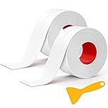 Mokani Bath Sealant Strip, 2 Rolls Bathroom Sealant Tape, Self Adhesive Caulk Strip, Waterproof Sealing Tape for Kitchen, Sink, Bathtub, Toilet, Shower, Wall Corner with Sealing Tool, White (11FT)