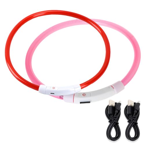 ANAMI 光る首輪 犬 点灯 首輪 光る led 散歩 USB充電式 LED光る首輪 LEDライト首輪 猫 ワンちゃんの安全対策 サイズ調整可 発光首輪 事故防止 ペット用 小型犬 中型犬 大型犬