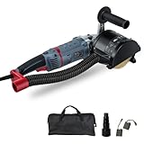 FANZWORK 1500 Watt Satiniermaschine Schleifmaschine Bürstenschleifgerät zur Renovierung von Oberflächen aller Art, mit Staubsaugung-Anschluss, Drehzahlregelung, Messing Bürste, Tragtasche