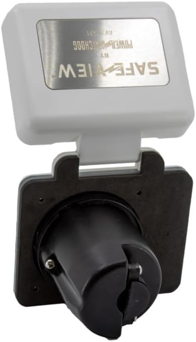 Power Watchdog SafeView Smart RV Power Inlet, 50 Amp, White, Twist-Lock | LED halo light instantly shows safe vs. faulted shore power. ETL certified.