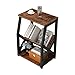 ALISENED Side Table with Magazine Holder, 3 Tier Narrow End Table with Storage Shelf, Industrial Slim Nightstand for Small Spaces, Vintage Small Nightstand, Narrow Small End Tables Living Room