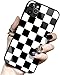 Checkerboard Phone Case for iPhone Xs Max XR X 8 Plus 7 Plus 8 7 6 6s 5s 5 se Hard Cover Grid Lattice Plaid Tartan Damier House Checkerboard Chessboard Checker Flag (iPhone 7/8,1)