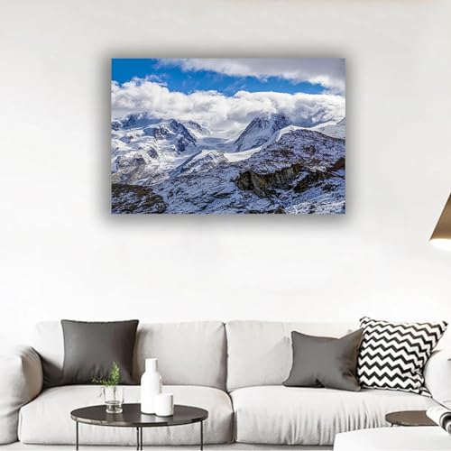 Tableau Glacier Alpes pour Rénover une Décoration de Bureau - 3