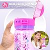 Kids Water Bottle with Straw/Lanyard for School Kids Girls Boys, 22oz BPA Free Child Drinking Water Bottle One-Click-Open Leak-Proof Locking Flip Lid for School Sport Travel