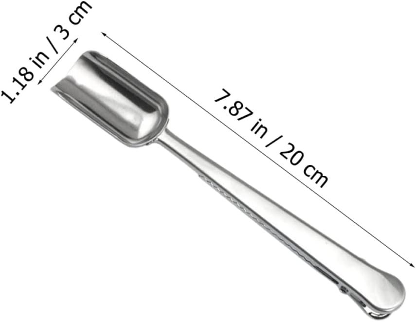Zerodeko Stainless Steel Tea Scoop with Clip Versatile Tea Tool for Measuring Loose Leaf and Scented Tea Practical Tea House Accessory for Effortless Brewing and Serving