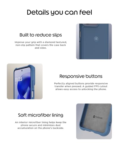 Image of Motorola Moto G Power (2025 /2026) Rugged Protective Case- Dusk Blue | Precision fit, Military Grade Shock Absorbing Cover for Enhanced Phone Grip, Drop Protection