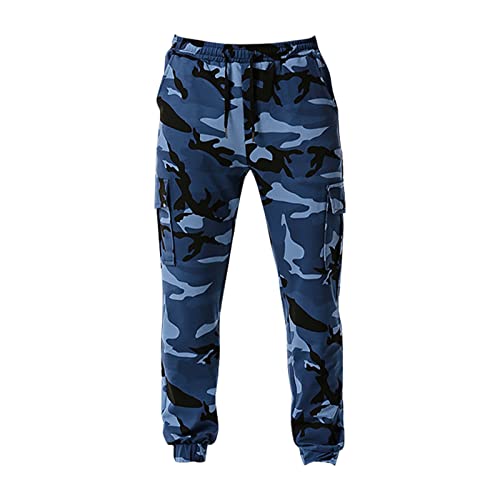 SOOUICKER Cargo Jogginghose Camouflage Herren Cargohose Herren Tarnmuster Jogger Jogginghose Herren Tarnfarben Jogginghose Herren Mit Seitentaschen Cargo Jogginghose Herren Baumwolle Vintage