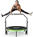 BCAN Indoortrampolin, 102 cm Fitness-Minitrampolin, faltbar, für Erwachsene mit verstellbarem Griff, maximale Belastung 150 kg, ideal für Heimtraining und Fitnesstraining