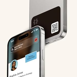 Blinq NFC Digital Business Card – Phone Sticker – Tap to Share (Black)
