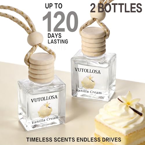 Image of 2-Pack Car Air Fresheners, Car Deodorizer, Vanilla Mocha Cream Air Freshener Long Lasting Hanging Car Air Freshener for Men and Women, Car Scent Diffuser by VUTOLLOSA