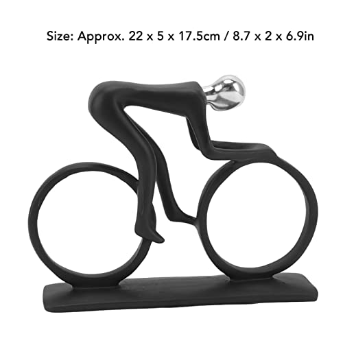 Estatua decorativa bicicleta ciclismo moderna negra miniatura 7