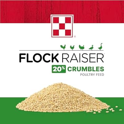 Purina | Flock Raiser Crumbles Poultry Feed | 50 Pound (50 LB) Bag