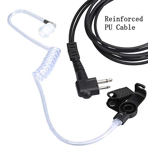 Earpieces For Motorola Walkie Talkies With Mic 2 Pin Acoustic Tube Headset And Ppt For Cp200 Gp2000 Xu1100 Pro1150 Mu12 (2 Pack) #TOP1