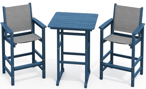 SERWALL 3-Piece Textilene Bar Height Set
