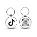 Smart Keychain for Reviews & Social Media - No App Needed, Metal Epoxy Key Tag with QR Code & NFC for Business Promotion,Compatible with TikTok (Tag-TT)