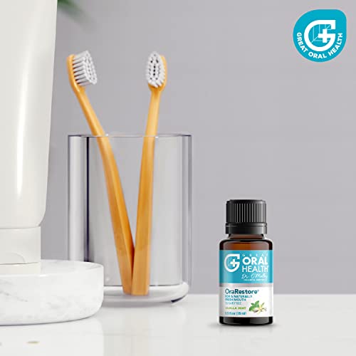 OraRestore Natural Bad Breath Treatment—Concentrated Blend of Essential Oils—Dentist Formulated Liquid Toothpaste & Mouthwash for Healthy Gums & Teeth—Tooth Oil for Oral Care w/ eBooklet 15ml (1 Pack)