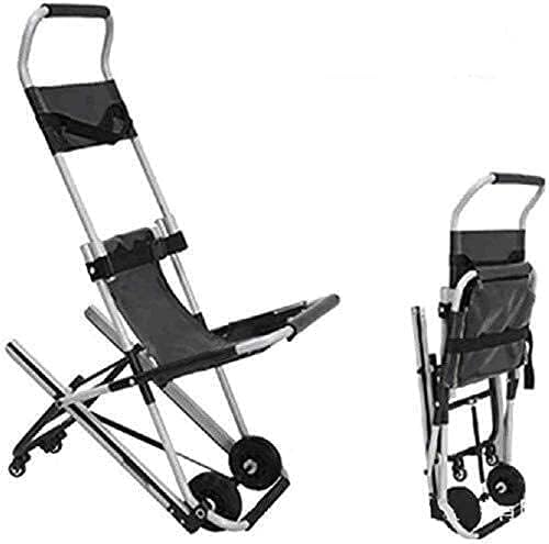 Silla de evacuación de emergencia con cinturón de seguridad y ruedas para transferencia de escaleras y rescate, diseño ligero y plegable