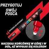 Posca PC-1MR Markery artystyczne, 0,7 mm, opakowanie 16 sztuk, zestaw spektrum w opakowaniu portfelowym