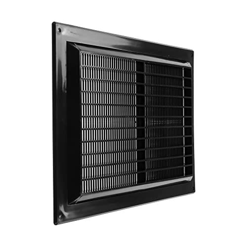 Vent Systems 250 x 170 mm Rechteckiges Lüftungsgitter, Kunststoff Abdeckung mit Insektenschutz, Mauerlüftung, HVAC Luftauslass für Innen-/Außenwände, Decken, Schuppen, Wohnwagen, Heimwerkerbedarf