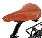 Gusti Echtleder Fahrradsattel - Michael M. Ledersattel Vintage Retro Sattel Fahrrad Cityrad Braun