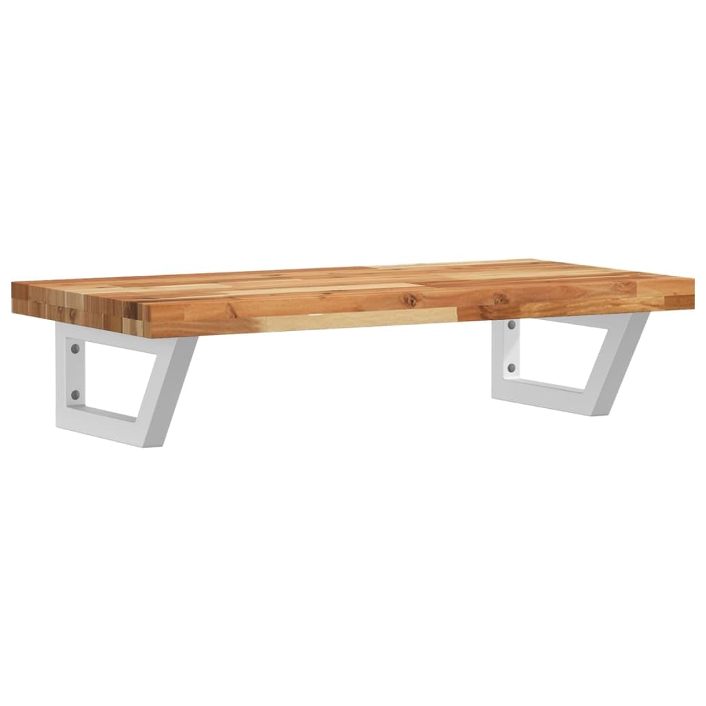 Piano per lavabo, 100 x 40 cm, in legno massiccio di acacia, con