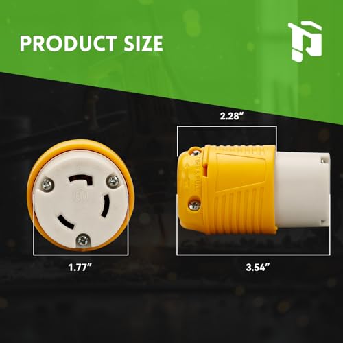 PLUGTUL NEMA L6-30C Locking Connector, Generator Twist Lock Adapter Female Connector, 30 Amp, 250 Volt, Industrial Grade, ETL Listed by PLUGTUL - Used condition - Image 5