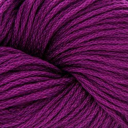Cotton Classic Yarn - 100% Cotton - 107yds (98m)/ 1.76oz (50g) - DK Light Worsted - Deep Red Violet Color - for Crochet, Knitting Blankets, Garments & Accessories - Smooth Finish