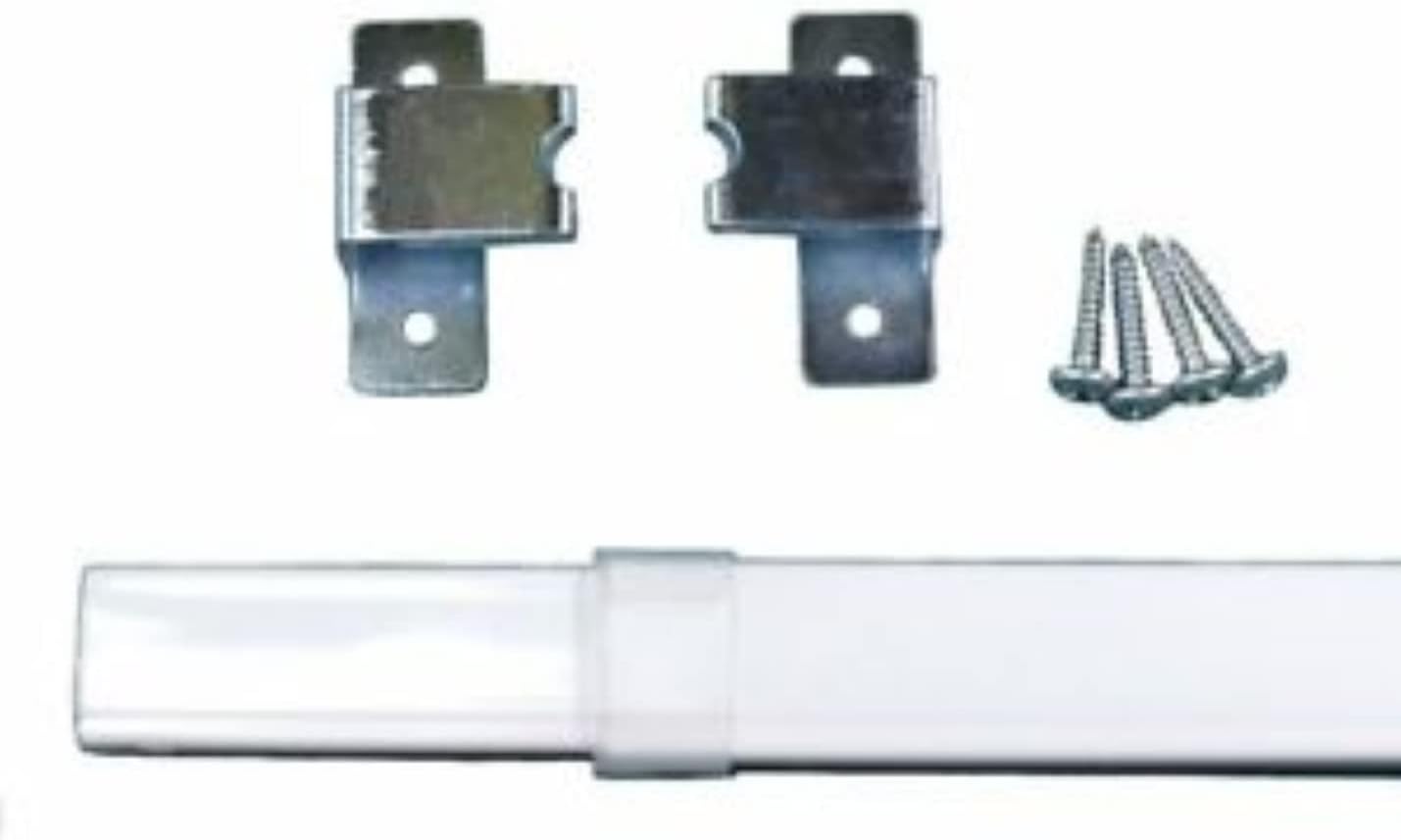 Graber Crystal Clear Sash Curtain Rod - 2 Rods per Package (20 to 36-Inch Adjustable Width, Clear)