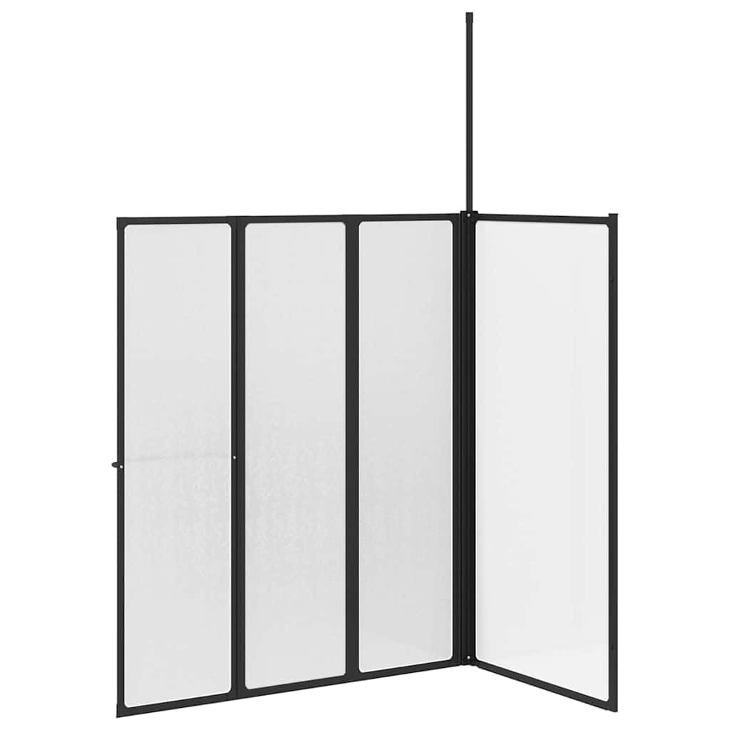 Parete Doccia 120x70x137 cm Box Doccia Pieghevole in Alluminio Parete Doccia Salvaspazio per Bagni Piccoli (Bianco)