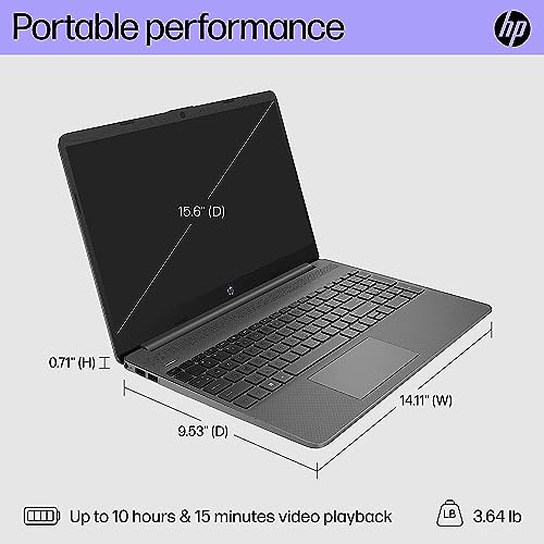 HP Essential Laptop, 15.6" FHD Display, Intel Core i3-1215U Processor, 16GB RAM, 1TB SSD, Webcam, Wi-Fi 6, HDMI, Windows 11 Home, KKE Accessories, Gray by HP - Used condition - Image 3