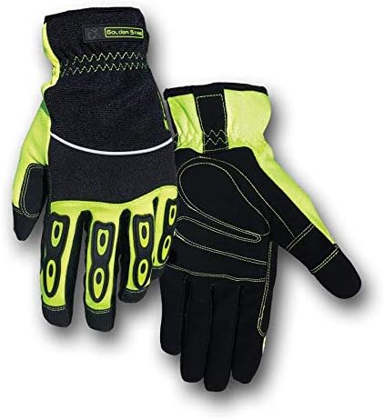 Work Glove Heavy Duty TPR Fingers Yellow/Black Glove, XX-Large, 22
