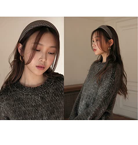 Doris&Jacky Wide Headbands For Women Fashion Thick Checkered Houndstooth Pattern Hair Bands #TOP4