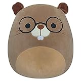 Squishmallows Original 14-Inch Chip Brown Beaver with Glasses - Large Ultrasoft Official Jazwares Plush