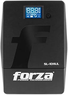 Forza Smart UPS Battery Backup & Surge Protector with 8 Outlets 1000VA (600W) Interactive Surge Protector with Emergency Battery Backup Power Supply and AVR (1011UL)