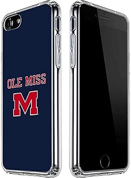 Skinit Clear Phone Case Compatible with iPhone SE 2nd & 3rd Gen - Officially Licensed University of Mississippi Ole Miss Blue Design