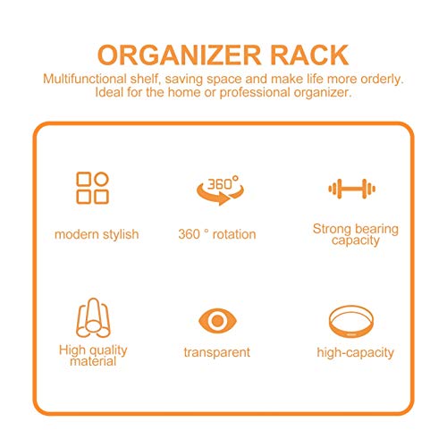 Cabilock 2Pcs Lazy Susan Plataforma Giratória Produtos de Cozinha Rack de Tempero Spice Rack Bancada