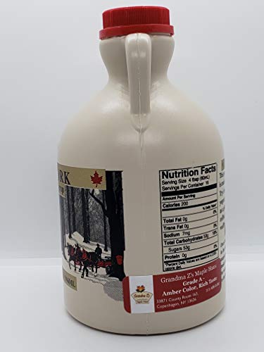 Grandma Z’s, 100% Pure Maple Syrup From New York, Grade A, Amber Color, Rich Taste, All Natural, 32 Fl Oz, 1 Qt #TOP6